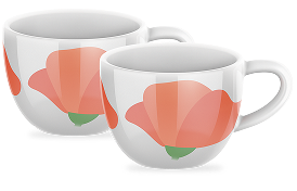Set tazze Papavero