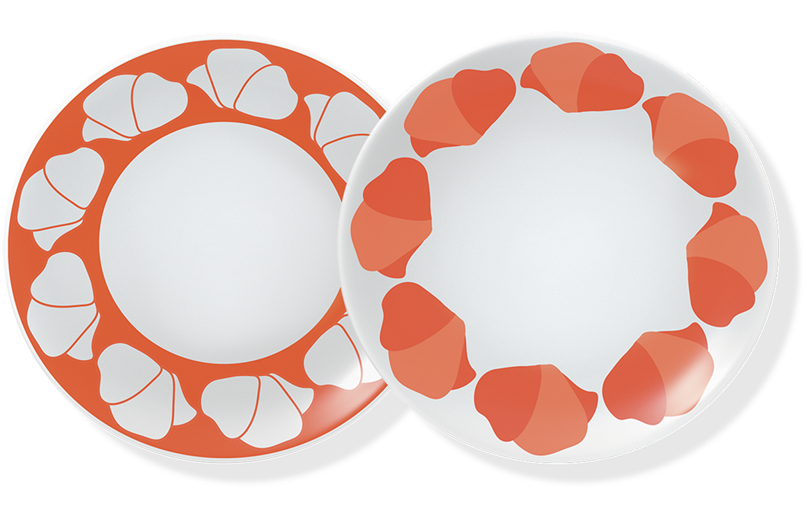 Set piattini Papavero