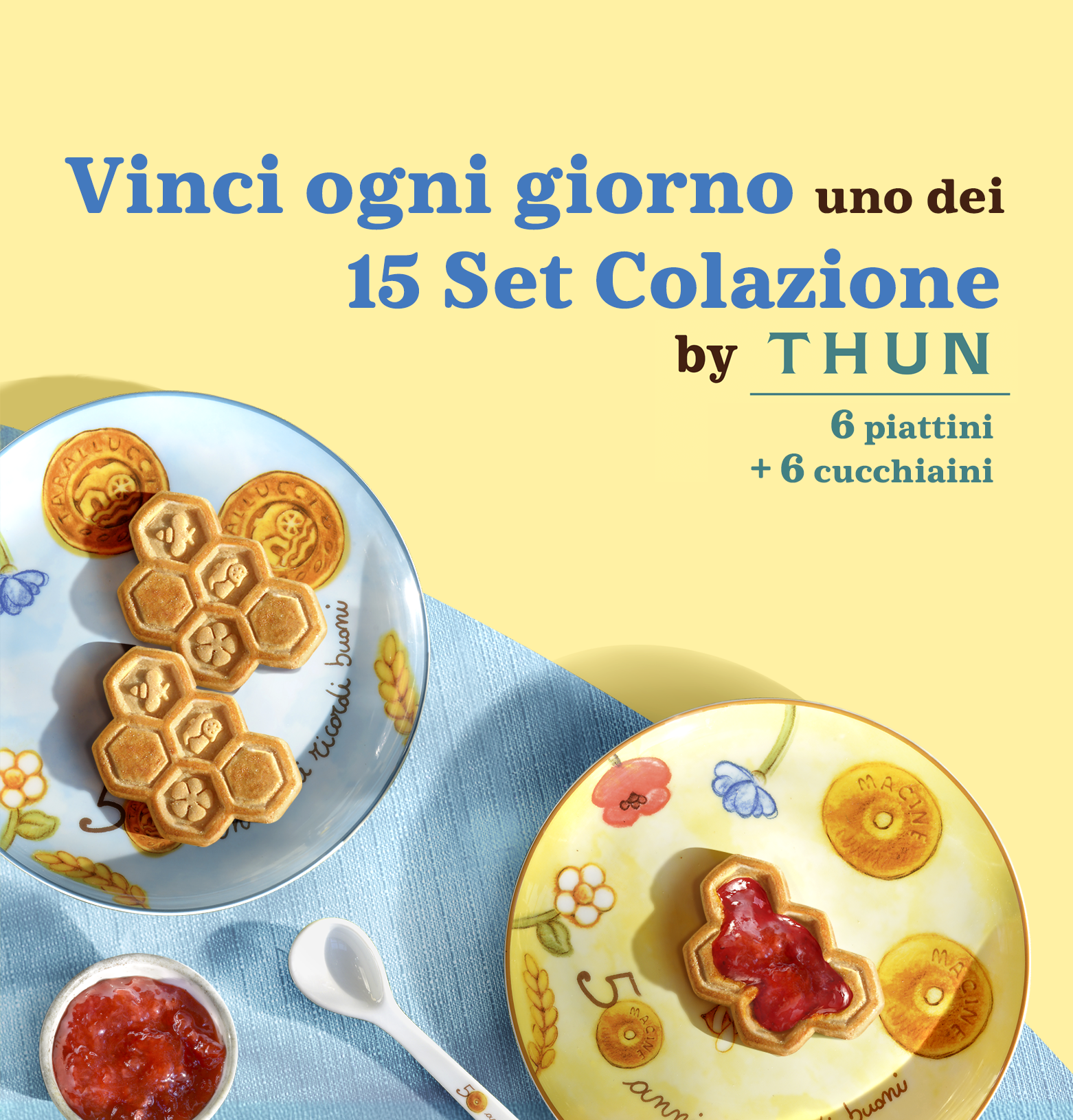 Vinci ogni giorno uno dei 15 set colazione by thun