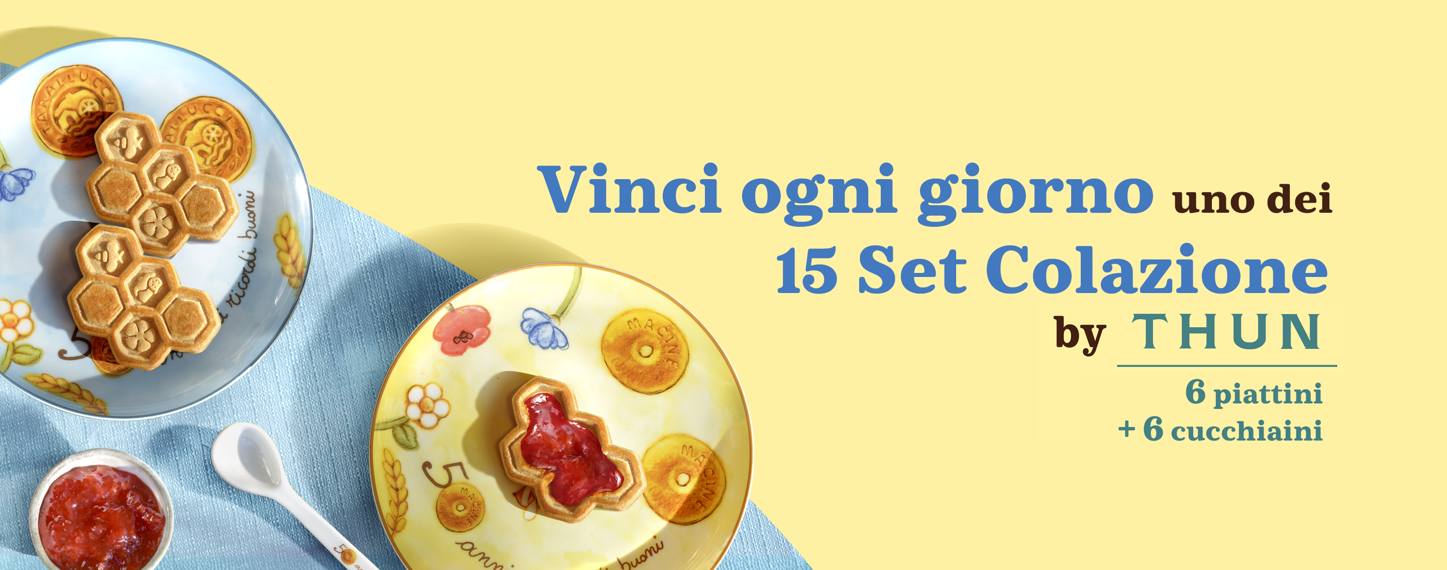 Vinci ogni giorno uno dei 15 set colazione by thun